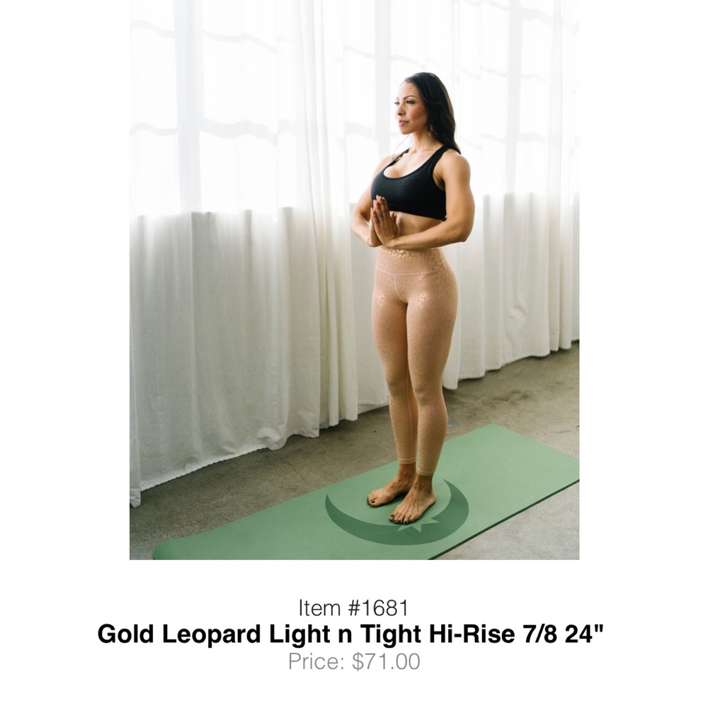 Gold Leopard Light n Tight Hi-Rise 7/8 24"